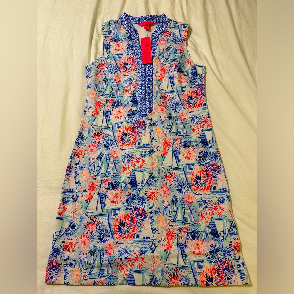 Lilly Pulitzer Larsen Shift Dress, Sea to Shining Sea, NWT!